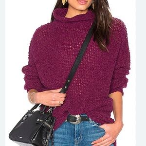Free People She's All That Alpaca Sweater in Purple Size Large